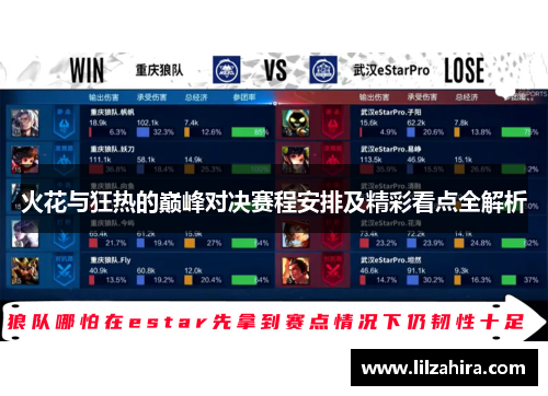 火花与狂热的巅峰对决赛程安排及精彩看点全解析
